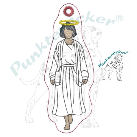 ITH-Geschenk-Anhänger Kontur | ältere Frau | 3.25 x 8.46 cm