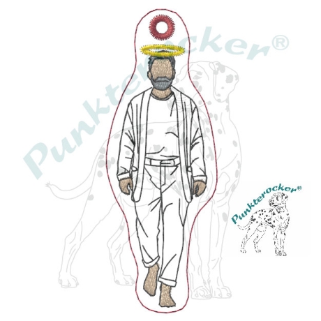 ITH-Geschenk-Anhänger Kontur | älterer Mann | 3.09 x 8.46 cm