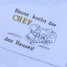 Stickdatei Camping für Geschirrtuch Schürze CHEF mit Wohnmobil