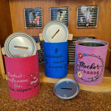 Stickdatei Meckerkasse Schimpfwortkasse 3er SET