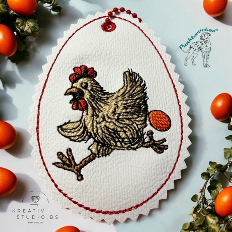 Huhn 01 | Anhänger | 6.25 x 8.47 cm | VS | ITH