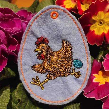 Huhn 01 | Anhänger | 6.25 x 8.47 cm | VS | ITH