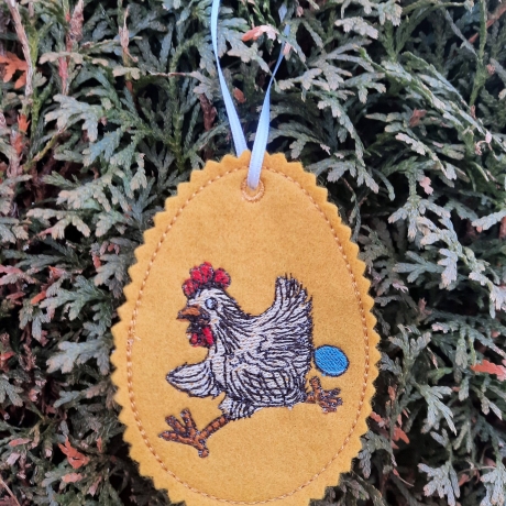 Huhn 01 | Anhänger | 6.25 x 8.47 cm | VS | ITH