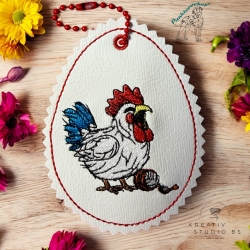 Huhn 02 | Anhänger | 6.25 x 8.47 cm | VS | ITH