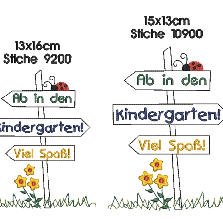 Stickdatei Kindergarten Kindergartenkind SET
