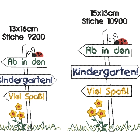 Stickdatei Kindergarten Kindergartenkind SET