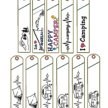 Stickdatei Camping Outdoor Etuis Stifteetui für ein zwei Stifte