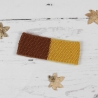 Gestricktes Stirnband Zweifarbig mit Perlmuster ~ Herbst Winter