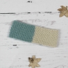 Gestricktes Stirnband Zweifarbig mit Perlmuster ~ Herbst Winter