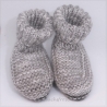 Babyschuhe, grau meliert, dunkelgrau 10.5 cm Fußsohlenlänge