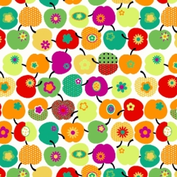 50cm Dekostoff 100% Baumwolle Apfel Äpfel retro Apple Nähen 50cm Dekostoff 100% Baumwolle Apfel Äpfel retro Apple Nähen