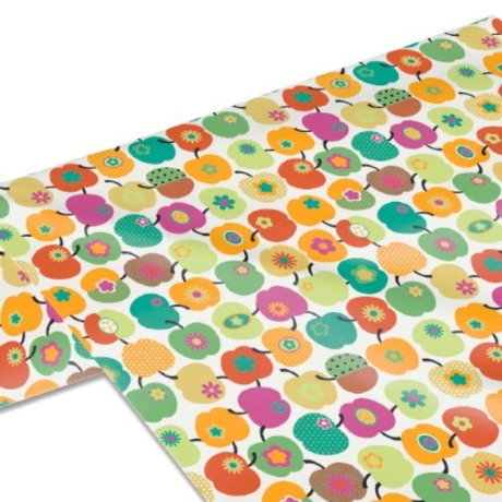 50cm Dekostoff 100% Baumwolle Apfel Äpfel retro Apple Nähen