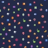 50cm Dekostoff 100% Baumwolle Emojis Zeichen Pilz Smily Apfel