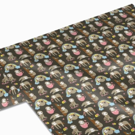 50cm Dekostoff 100% Baumwolle verschiedene Faultiere Regenbogen