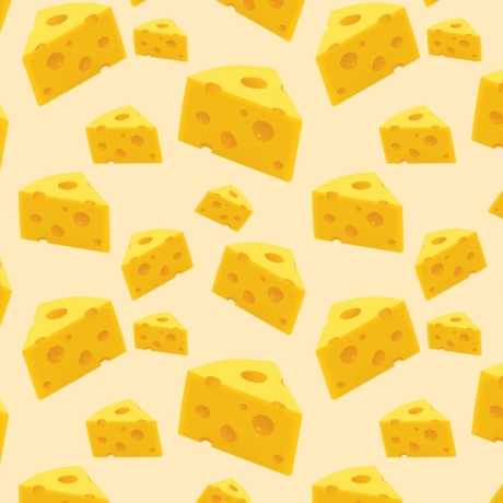 50cm Dekostoff 100% Baumwolle Käse Käsestücke Käseecke gelb
