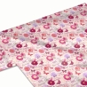 50cm Dekostoff 100% Baumwolle Rosen Blumen Schmetterlinge Schrift