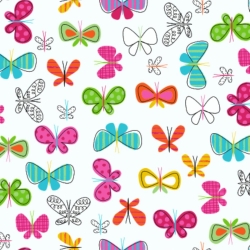 50cm Dekostoff 100% Baumwollstoff bunte Schmetterlinge Butterfly 50cm Dekostoff 100% Baumwollstoff bunte Schmetterlinge Butterfly