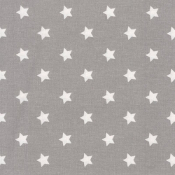 beschichtete Baumwolle Star big grey AU Maison Oilcloth