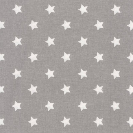 beschichtete Baumwolle Star big grey AU Maison Oilcloth