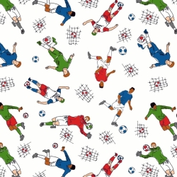 50cm Dekostoff 100% Baumwolle Fussball Fussballer Soccer Sport 