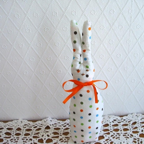 Stoffhase♥Dotty-Langohr♥ mit bunten Punkten♥von Hobbyhaus