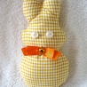 Osterhase♥in Gelb-beige-Caro♥handgemacht♥von Hobbyhaus