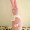 Osterhase♥ROMY-LANGOHR♥Stoffhase in rosa♥von Hobbyhaus