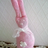 Osterhase♥ROMY-LANGOHR♥Stoffhase in rosa♥von Hobbyhaus