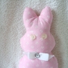 Osterhase♥in rosa mit Streublümchen♥genäht von Hobbyhaus