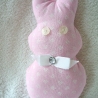 Osterhase♥in rosa mit Streublümchen♥genäht von Hobbyhaus