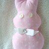 Osterhase♥in rosa mit Streublümchen♥genäht von Hobbyhaus