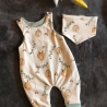 Babystrampler Jersey Eukalyptus handmade Geschenk Geburt Gr.56