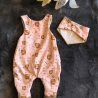 Babystrampler Jersey Bär rosa handmade Geschenk Geburt Gr.56