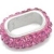 Schiebeperle mit Strass rosa breite Öffnung für Band 10mm