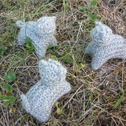 Graue Katze. Waldorf-Stricktiere