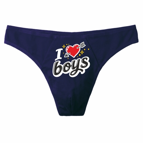 Herren String Tanga mit I LOVE BOYS