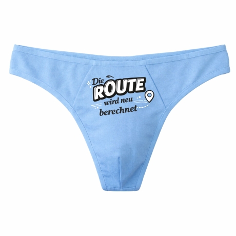 Herren String Tanga mit DIE ROUTE WIRD NEU BERECHNET