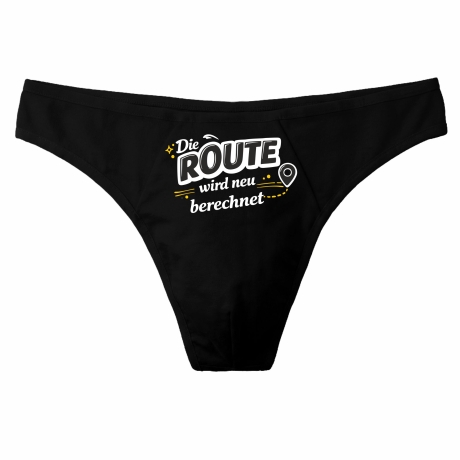 Herren String Tanga mit DIE ROUTE WIRD NEU BERECHNET