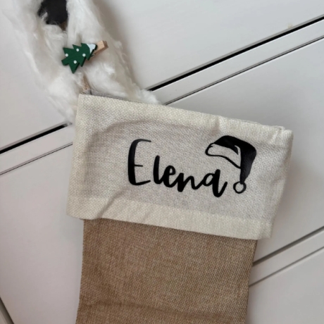 Personalisierter Nikolausstrumpf / Weihnachtsstrumpf mit Name 