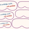 Schlafmaske Stups kleine Nasen 6x Stickdatei Text und Blanko