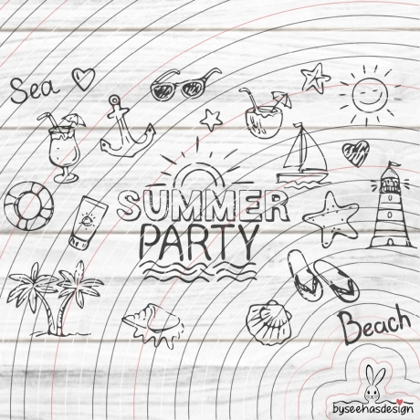 Summerparty Plotterdatei SVG DXF 