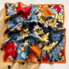 Damen Designer-Schal / Seide, bunte Blumen, Boho-Style,