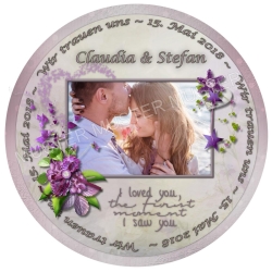 TORTENBILD TORTENAUFLEGER Wunschtext und Foto Hochzeit Heiraten