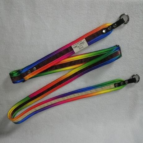 Taschen- Schultergurt bunt lila Unikat hochwertig 3cm verstellbar