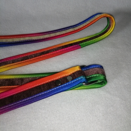 Taschen- Schultergurt bunt lila Unikat hochwertig 3cm verstellbar