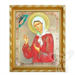Ikone Matrona von Moskau, 21x18x1,7 cm, Holzrahmen