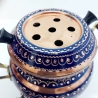 Handbemalter türkischer elektrischer Samovar, neu, rund