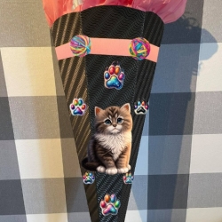 Schultüte Bastelset Katze Tabby verschiedene Farben