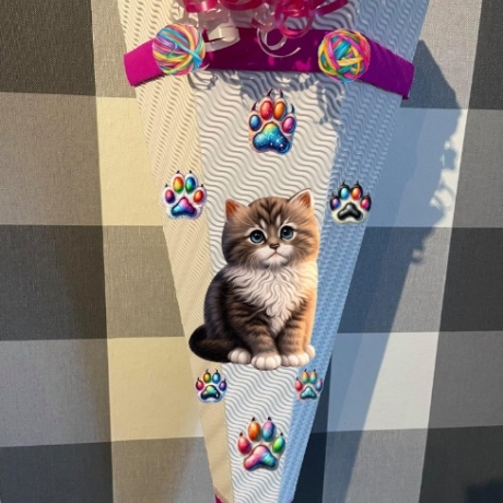 Schultüte Katze Tabby verschiedene Farben