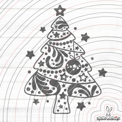 Tannenbaum einfach Plotterdatei SVG DXF 